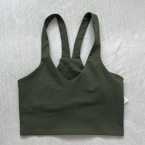 NWT Lezat eco-active, sustainable, activewear, workout set, olive green, Size S - Picture 5 of 16